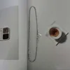 Sier ketting handgemaakte doos splitsen ketting eenvoudige en modieuze koude wind Instagram niche