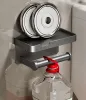 Régler le support de papier toilette en aluminium en alliage de tissu en alliage de tissu de salle de bain Moucle mural wc wc support de téléphone étagère de serviette de serviette étagère accessoires