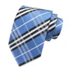 Luxury New Designer Men's Lettre 100% Tiz la soie cravate noire bleu aldult Jacquard Party Business Business Fashion Design Fashion Hawaii Neck Alies avec boîte