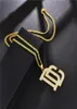 Fashion Men Hip Hop Letter DC Big hanger ketting sieraden Volledige strass Design 18K GOUDGEPLATE KAKT PUNK Kettingen voor heren GI3660152