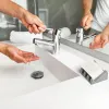 Set di sapone per piatto di sapone auto -drenante silicone a cascata vassoio per sapone da banco da banco con sacca in schiuma