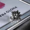 Cluster anneaux Wwurerv pour le vent rétro classique féminin ring thaïlandais fleurs noires charme charme de bal bijourie bijoux doigt cadeau