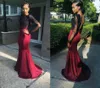 Beautiful Long Sleeve Nigerian Lace Mermaid Prom Dresses Sheer Backless African Cheap Party Formal Evening Formal Gowns Robe De So7609869
