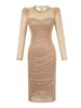 Casual jurken mode glanzende gouden pailletten avond vrouwen mujer dames elegante luxe bodycon jurk jurk banket gewaad femme femme vestido fiesta