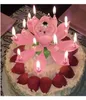 Musical Birthday Candle Birthday Cake Dekoracja Dekoracja Magic Lotus Flower Candles Blossom Rotating8824543