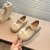 Filles hanfu chaussures plates mode élégants enfants princesse causal ballet printemps automne sweet kids cuir pour fête 240426