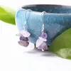 Boucles d'oreilles Stud Natural Stone Gravel Beads 7 Chakra Long Fringed State Drop pour femmes Reiki Guérison Bijoux Gift