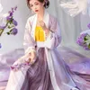 Ethnic Clothing Women Chinese Hanfu Embroidery Flower 3pcs Fairy Cosplay Costume Spring Summer Ancient Princeness Costume Halloween Clothes