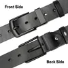 Herren Vintage Casual Belt Black Pin Knuckle Student Vielseitiger Leder Weitgürtel Luxus Herren Designergürtel für Männer 240415