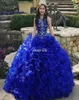 2019 à plusieurs niveaux en cascade volant robe de bal sur la robe de bal robes de quinceanera majeure en cristal en girl girl girl girl sweet débutantes d6420194