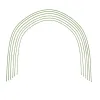 Decorações 6pcs arco de jardim arco de estufa arco de enferruja armação de túnel de aço de armação de armação de armação de suporte