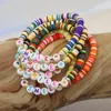 Strand Bracelets Customized Multicolor Clay Beaded Letter Love Friendship Bracelet Wholesale Women Jewelry Gift Bohemian