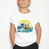 T-shirts Zomerjongens/meisjes Casual cavai cartoon katoen Japans anime één stuk kinderen korte mouwen t-shirtl2404