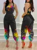 Kobiety Jumpsuits Rompers Designer Pants Nowy pasek mody Pozycjonowanie drukowanego kombinezonu