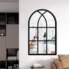 3D Imitatie Window Arch Design Acryl Mirror Wall Sticker Zelfklevende Huis Woonkamer Achtergrond Art Wall Decor Stickers 240417