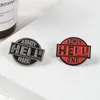 Retro Red Black Ticket Round Symbol Badge Admit Hell One Movie Hell Tickets Cool Brooch Backpack Leather ENAMEL PIN AMIS AMIS GADE