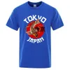 Erkek Tişörtler Tokyo Koi Balık Komik Erkekler Tshirt Sıradan Pamuk Nefes Alabilir Kısa Slve Büyük boyutlu üstler o boyun boyunlu tişört vintage Kısa Slve y240429