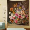 Wandteppiche Ölmalerei Blumen Wandteppiche Hippies Böhmen Heimkunst Wohnzimmer Schlafzimmer Schlafzimmer