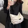 Hobo jiaerdi dziewczęta czarne torby na ramię kobiety słodkie fajne skórzane łuk motyl szyk y2k torebka żeńska vintage torebka torby komunikator