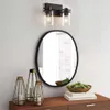 6 Moderna badrum fåfänga lampor industriell matt svart badrumsbelysning med transparent glas - idealisk för badrum, vardagsrum, speglar och korridorer