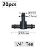 Decorations Garden Hose Water Connector Drip Irrigation For 1/4'' & 1/8'' Tube Hose Fitting Tees Cross Eng Plug Joint Barbed Accessories