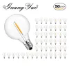 Decorações vintage g40 mini plástico led bulbo e12 110v 220v 1w