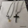 Męski naszyjnik Dy Wisiant Naszyjnik Dy Jewlery Sier Retro Cross Vintage Cross Vintage Cross Vintage Cross Biżuterii dla mężczyzn