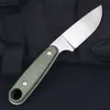Portable Multifunctional Outdoor Camping Survival Tool 14c28n Steel Fixed Blade Knife Linen Handle Self-defense Belt K Sheath