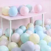10 tum macaron latex ballong pastell rosa vit färg ballon bröllop fest födelsedag dekoration baby shower dekor (100 st)