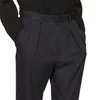 Maschi prima e estate casual slim high waist semplice pantaloni neri della personalità della moda parrucchiere pantaloni drappeggiati 240428