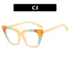 Sonnenbrille Ins Cat Eye Kombination Farbe Antiblau -Licht Brille Rahmen Mode Frauen Retro flacher Spiegel Personalisiertes Rezept