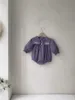 Rompers jesienne ubrania dla dzieci niemowlęce One Piece Hafdery Orywa 2 sztuki Dziewczyny Dziewczęta Bodysuit H240509