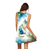 Casual Dresses O-Leader A-Line kjol Butterfly 3D Digital Printing Fashion Women's Beach Holiday Sun Vest Dress