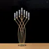 Candlers 5pcs Metal Candelabra 7 Arms Table de mariage Centres de table Road Child Christmas For Home Party Decoration