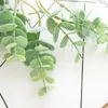 Fleurs séchées plantes artificielles bouquet eucalyptus pour décoration de mariage à la maison feuilles en plastique eucalipto