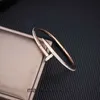 High -end sieraden armbanden voor Cartre dames nieuwe 18k gouden wind nagelvorm titanium staal ingelegde diamanten huis armbandarmband origineel 1: 1 met echt logo en doos
