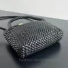 Czarny szczyt linii Craft Mini Crossbody torebka na ramię, mała torba na torbę damską metalową torbę łańcuchową, ręczna torba crossbody