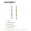 F.I.N.S Oryginalna konstrukcja podwójna kolizja kolor s925 srebrny złoto barokowe perłowe nieregularne kolczyki wiszące Pendientes 240428