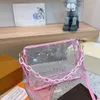 Modedesigner väskor transparent strand gelé väska damer en axel crossbody stor shopping pvc bogg väska