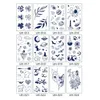 Semipermanent tatoeages sticker Koreaans klein vers waterdichte blijvende Engelse letter tattoo stickers body nep vrouwen mannen 240423