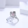 Anelli a grappolo 925 sterling argento regolabile danzante rosa cladddagh amicizia promessa amore doni di gioielli per le donne amici