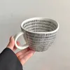 Tasses en céramique tasse tasse de café avec poignée mignonne rétro irrégulière une tasse polyvalente adaptée au lait de petit déjeuner à l'avoine yogourt de soja J240428