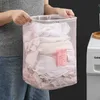 Depolama sepetleri katlanır çamaşır sepeti organizatör kirli kıyafetler banyo kıyafetleri örgü depolama çantası ev duvar monte asılı sepet çerçeve kovası