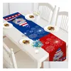 Banner Flags American Independence Day Linen Table Runner Home Restaurant Decoration Daim Nwarf Long Strip Normcecloth Room Drop de Dhcxv