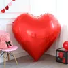 Decoración de fiestas 120 cm enorme globo de corazón rojo Romántico Gobierno grande Globos de helio para las decoraciones de aniversario de bodas del Día de San Valentín