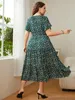 Мода Большой размер женский платье для одежды лето в цветочном принт