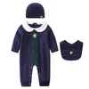 Designer Kids Rompers Baby Jumps Curchs sets nourrissons Boys Girls Vêtements à manches longues Coton Enfants Vêtements rayés Marque Nouveau-né