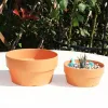 Décorations Imitation Pot en terre cuite pour plantes jardinière succulent avec trou de drainage cactus contenants de plantes