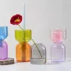Kandelaarhouders houder stand thuisdecoraties kleurrijke glazen bloemenvazen