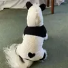 Vestuário para cães com roupas de quatro patas de quatro pernas adoráveis figurinos de panda de 4 patas de 4 pernas para o outono para luxuos de inverno roupas pequenas roupas